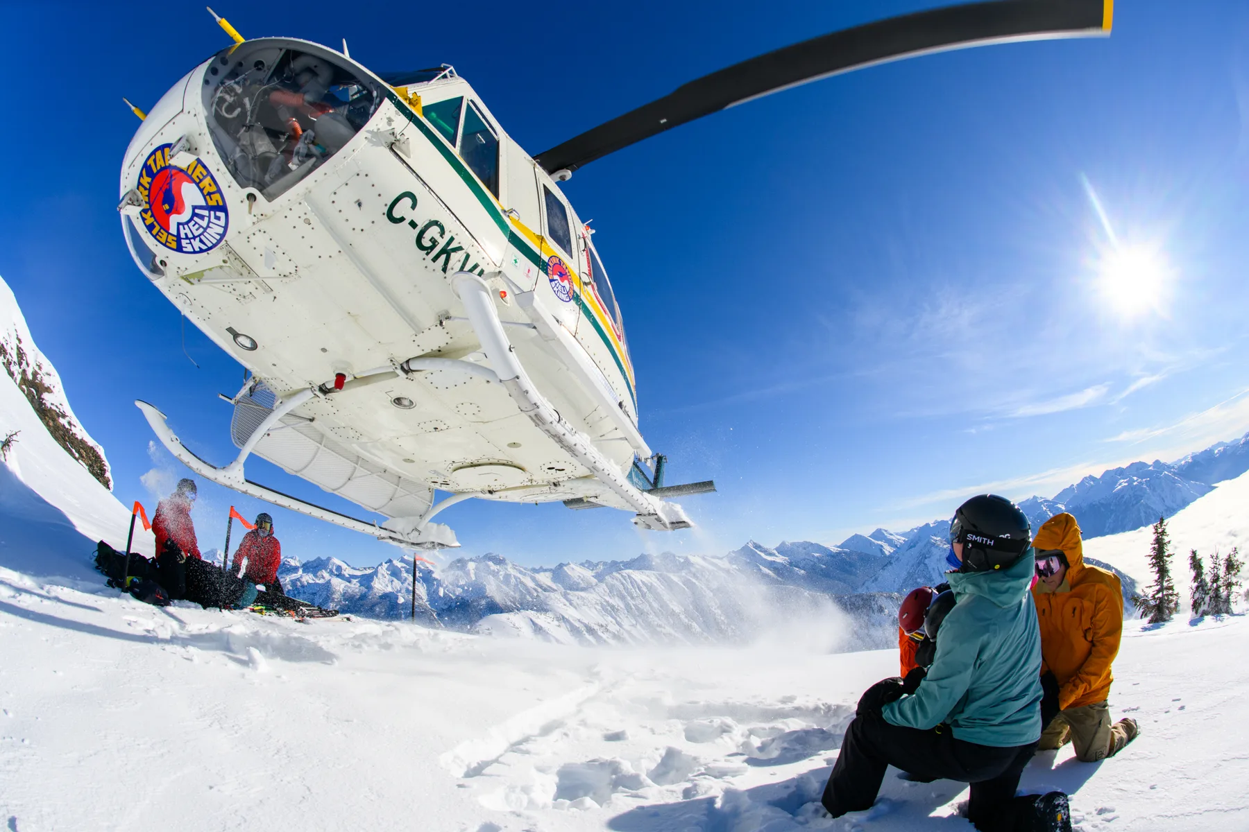 Heli-skiing in the Okanagan backcountry