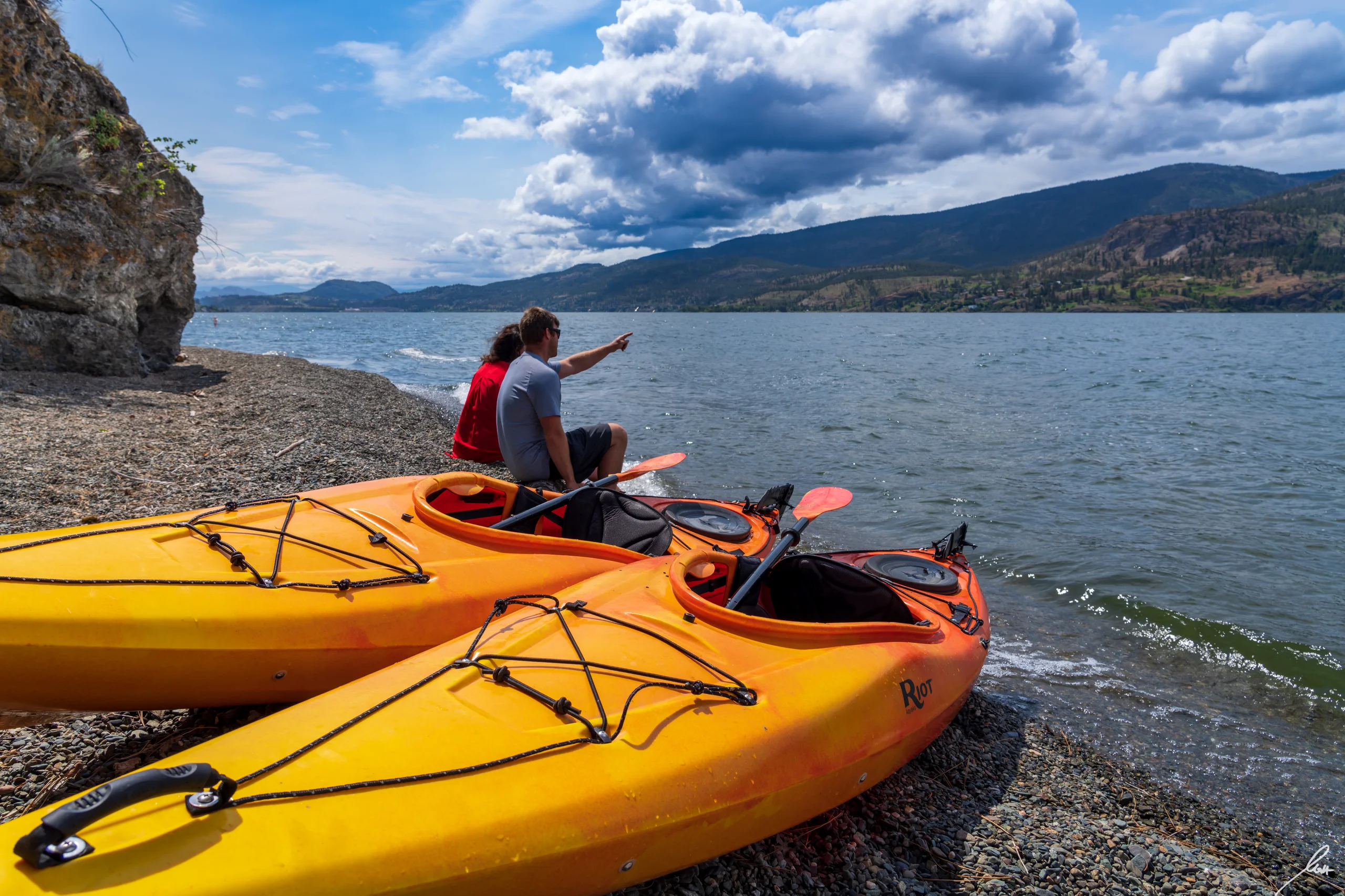 Kayaking on Okanagan Lake