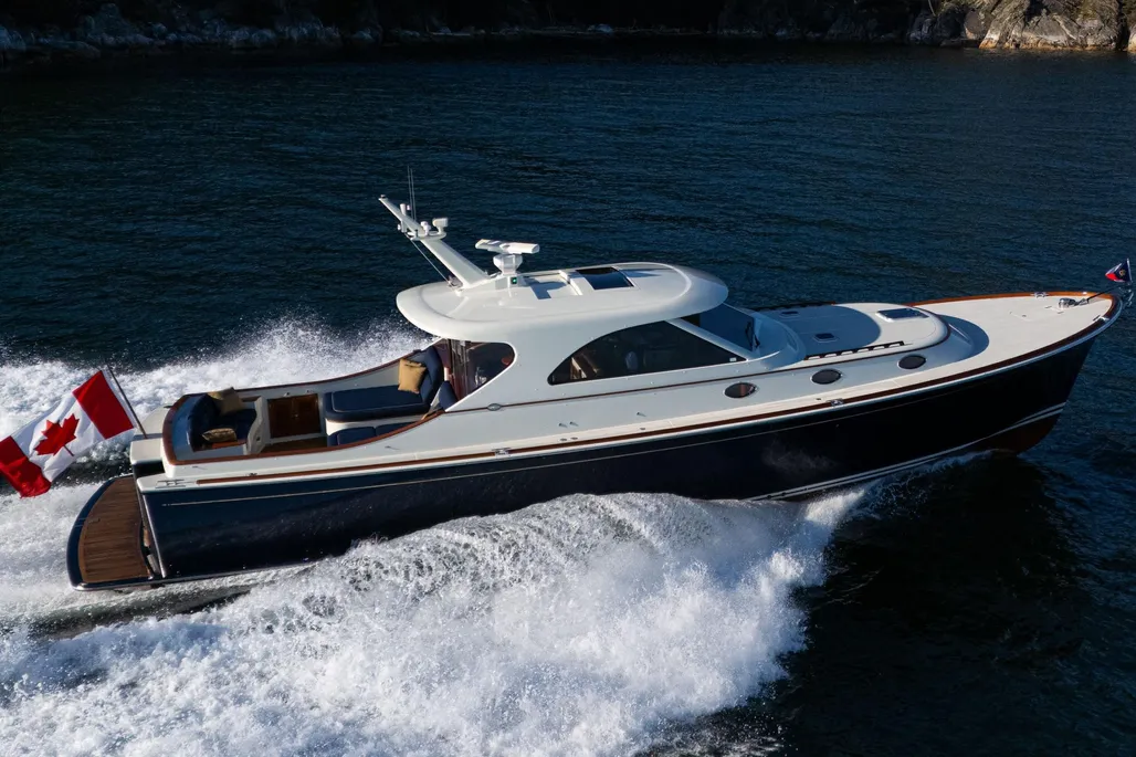 Private yacht arriving at Mission Hill